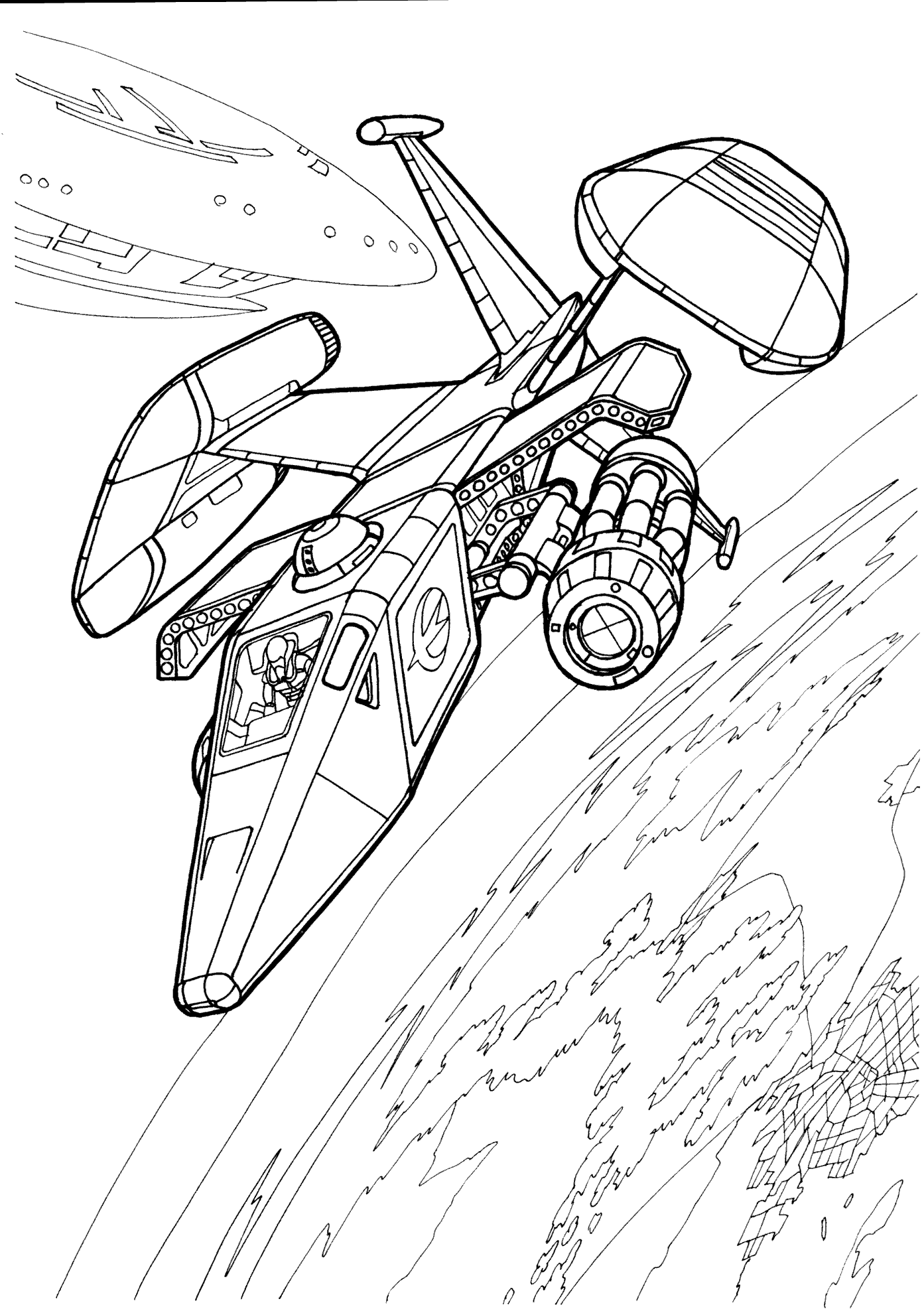 Star Wars Vehicle Coloring Pages