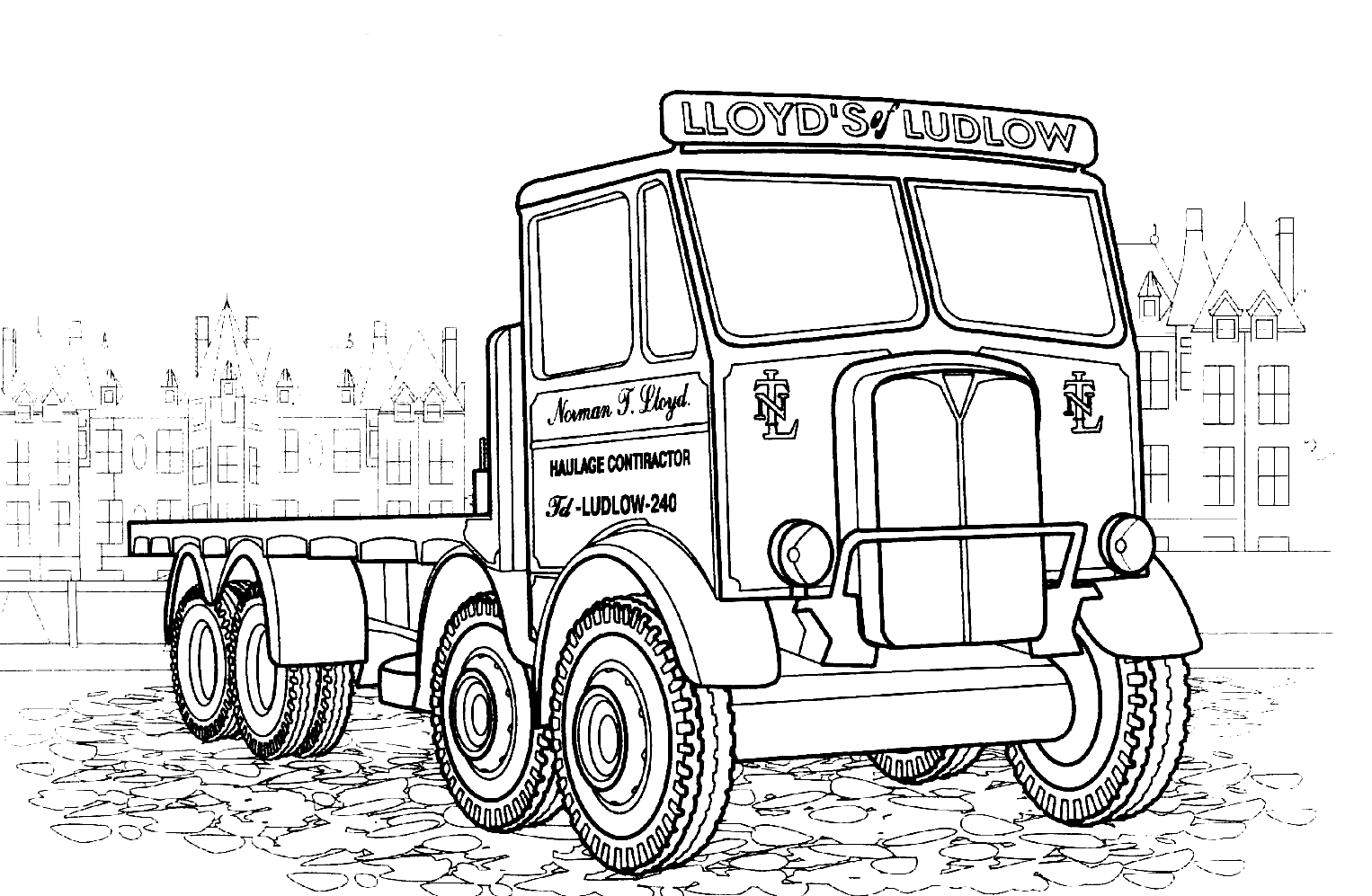 Coloring page - Small truck