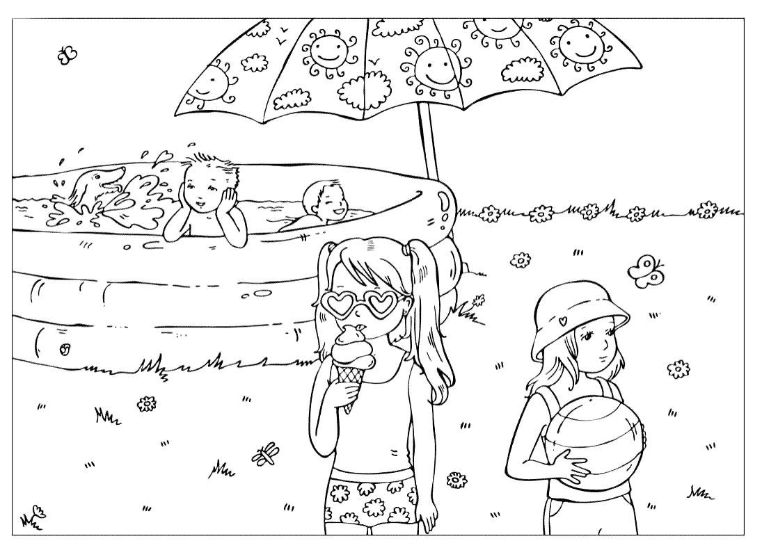 Coloring page - Summer fun
