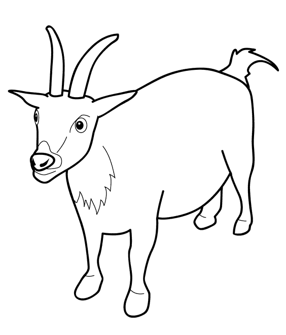 Coloring page - Alert goat