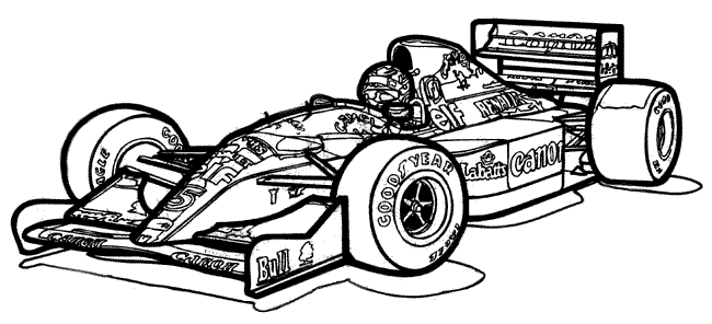 Coloring page - 1992 formula car