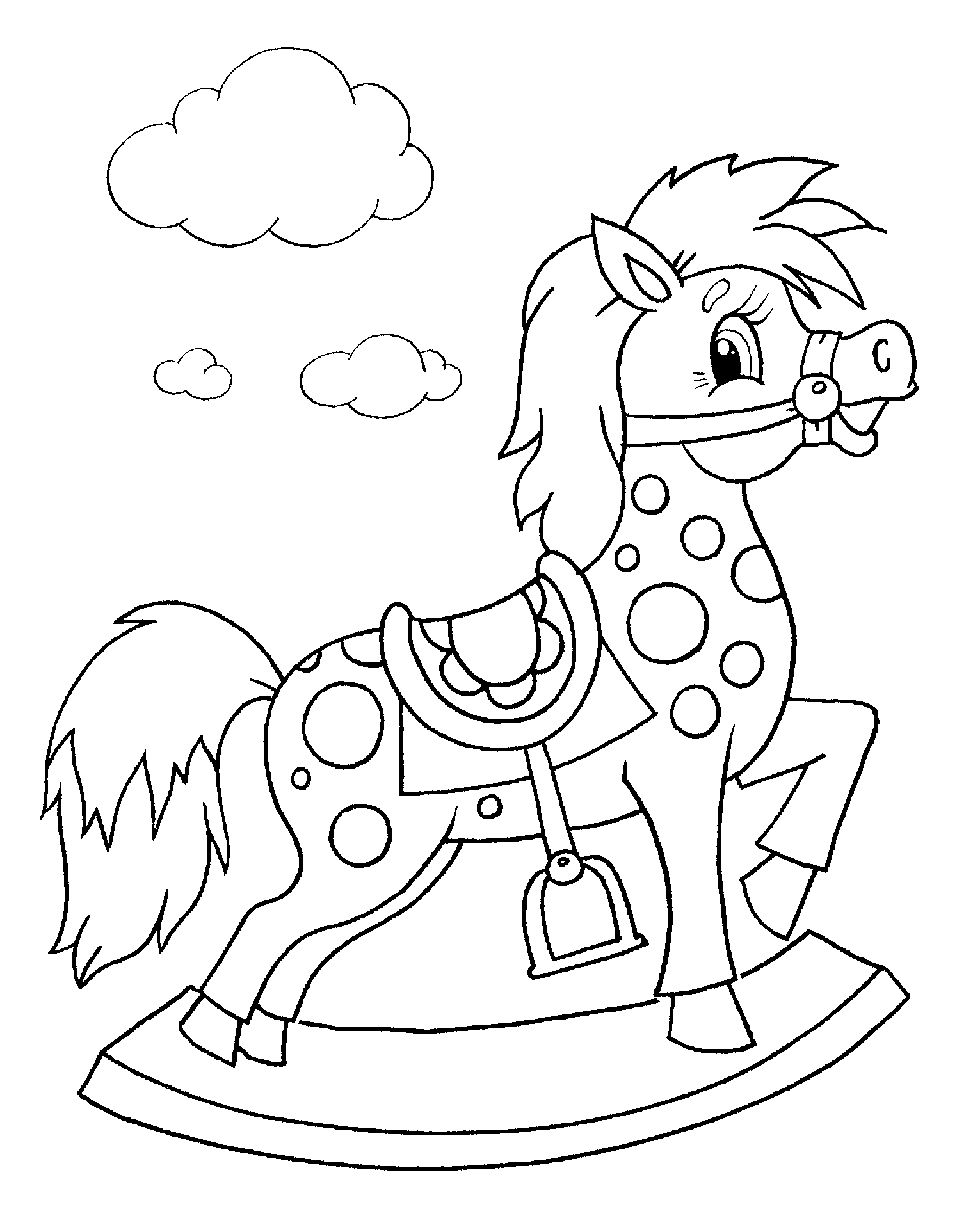 Coloring page - Horse Attraction