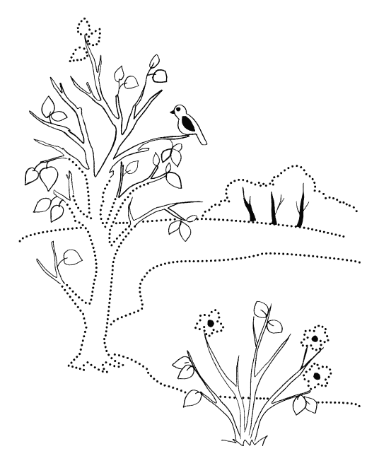 Coloring page - Leaves blossom