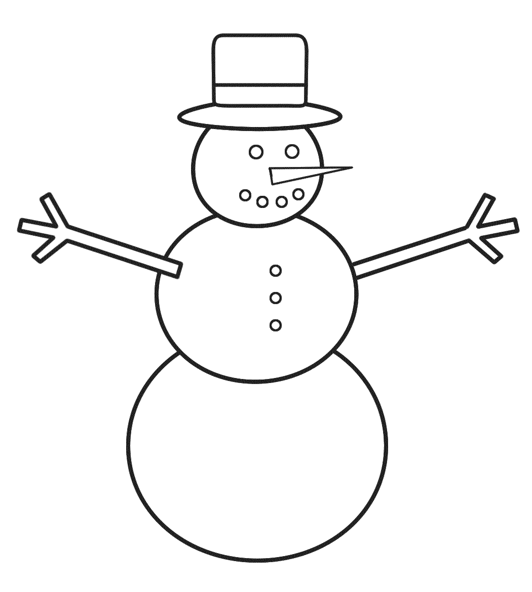 Coloring page - Christmas Snowman