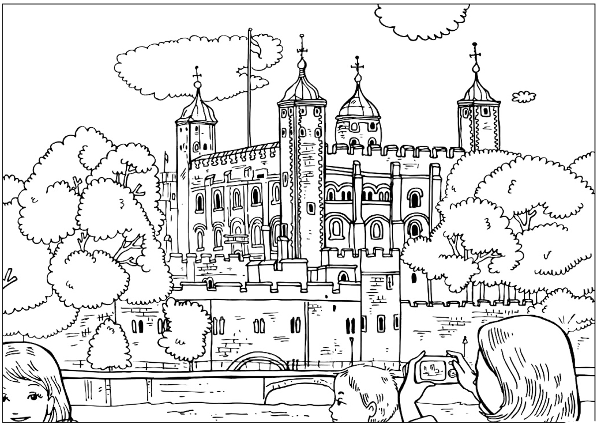 Download Coloring page - Tower Of London