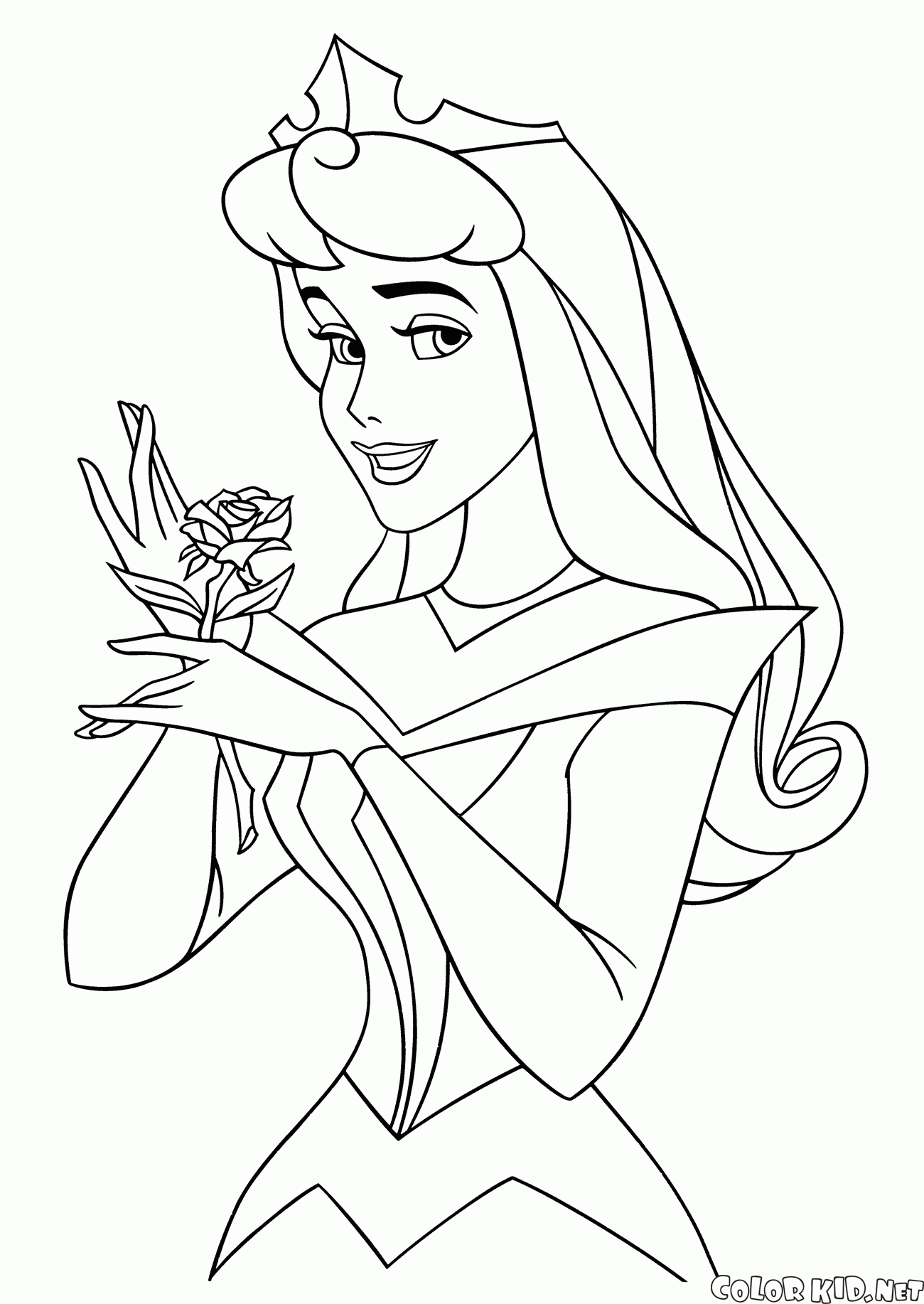 Coloring page   Princess Aurora and Rose
