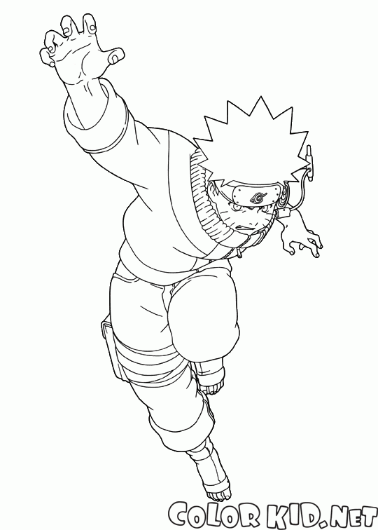 Coloring page - Technique of Naruto Uzumaki