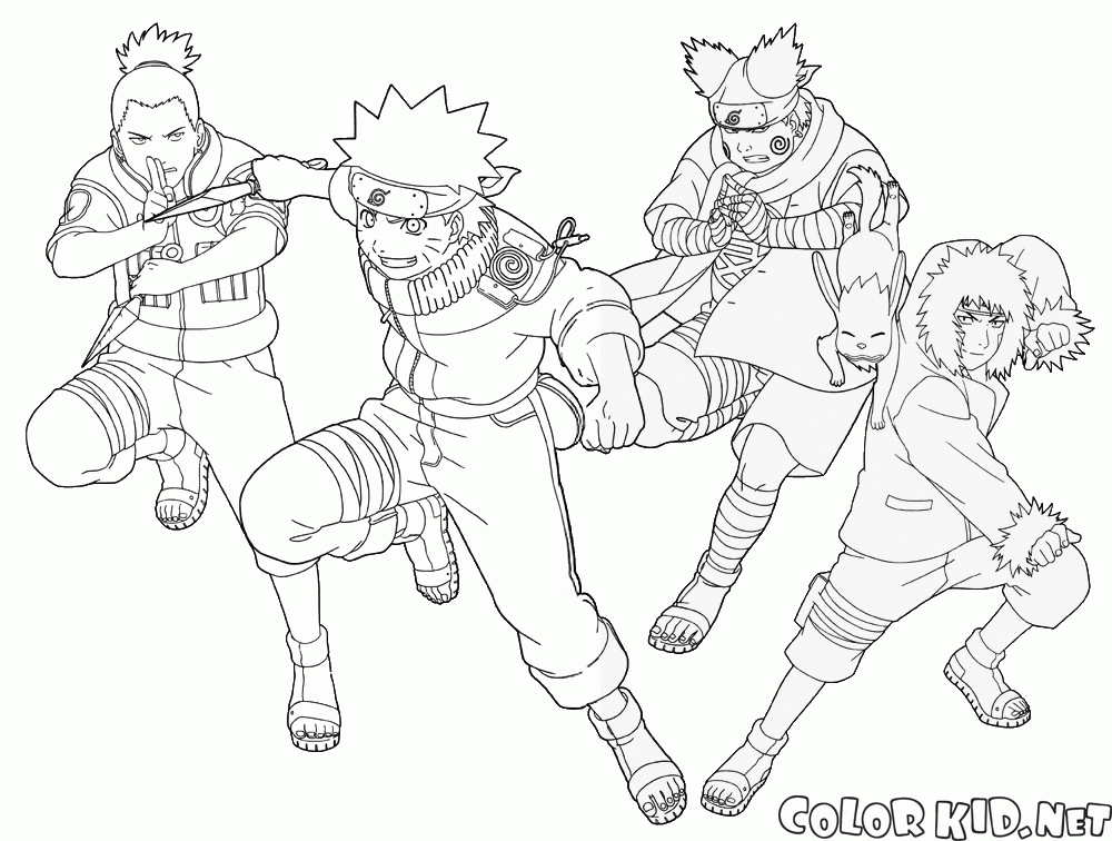 Coloring page - Kakashi e Sakura