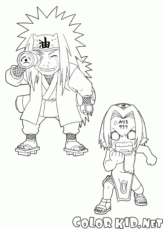 Coloring page - Naruto ana Sakura