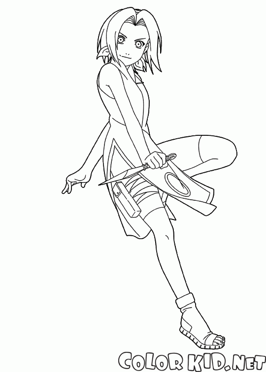 Coloring page - Sakura Haruno