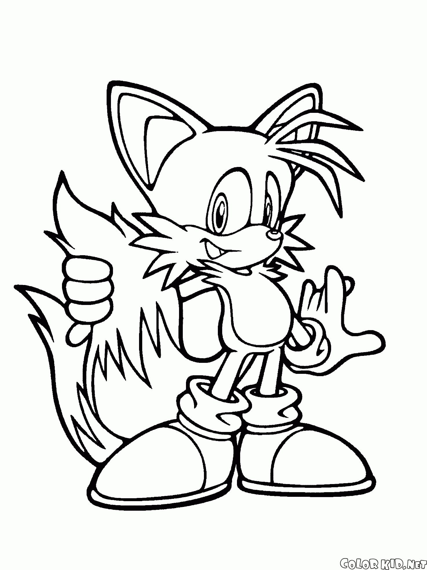 Coloring Page Miles Tails