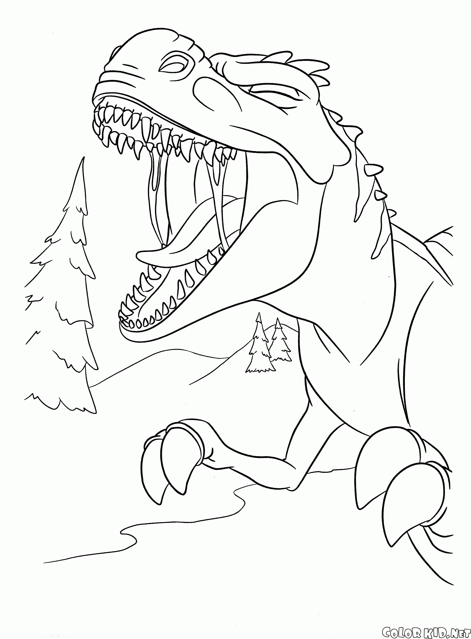 Dinosaurs loud roar