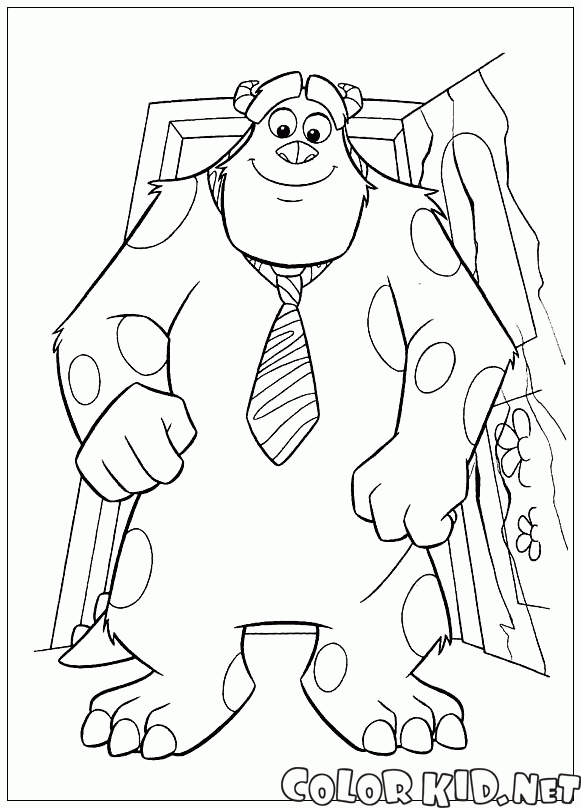 Sulley in a tie