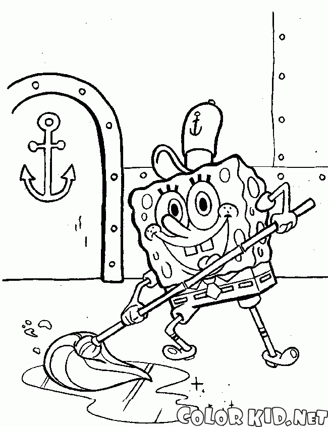 Sponge Bob at work