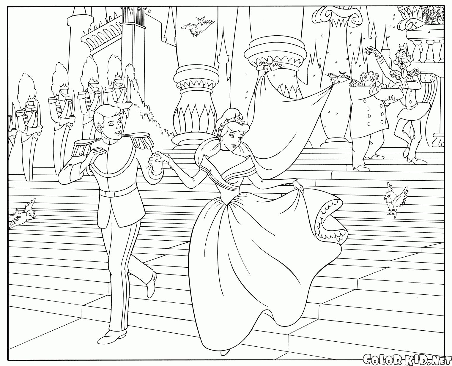 The wedding of Cinderella and Prince