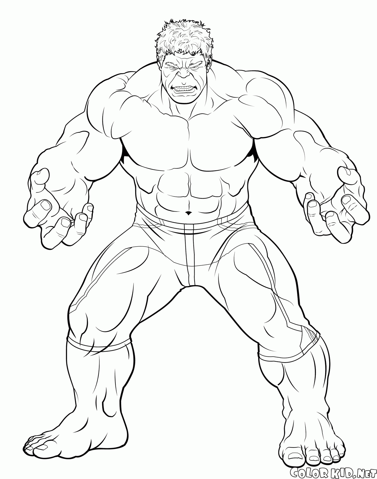 Coloring page   Raging Hulk