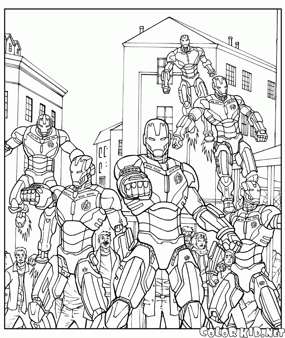 Coloring page   Ultron robot army