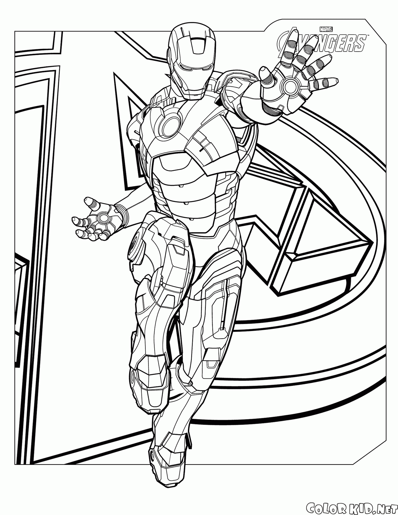 Coloring Page Tony Stark