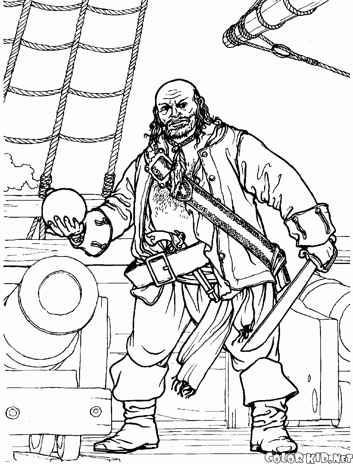 Pirate near the cannon