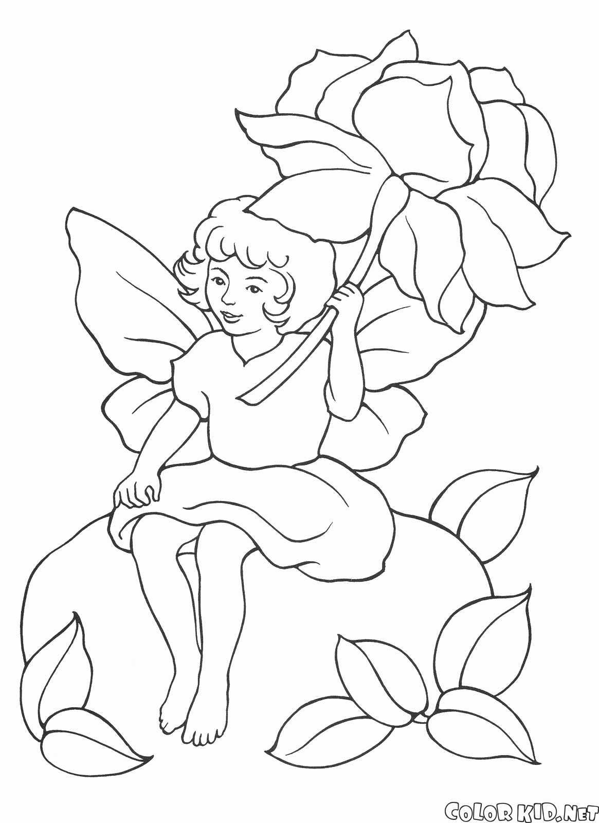 Fairy under the flower