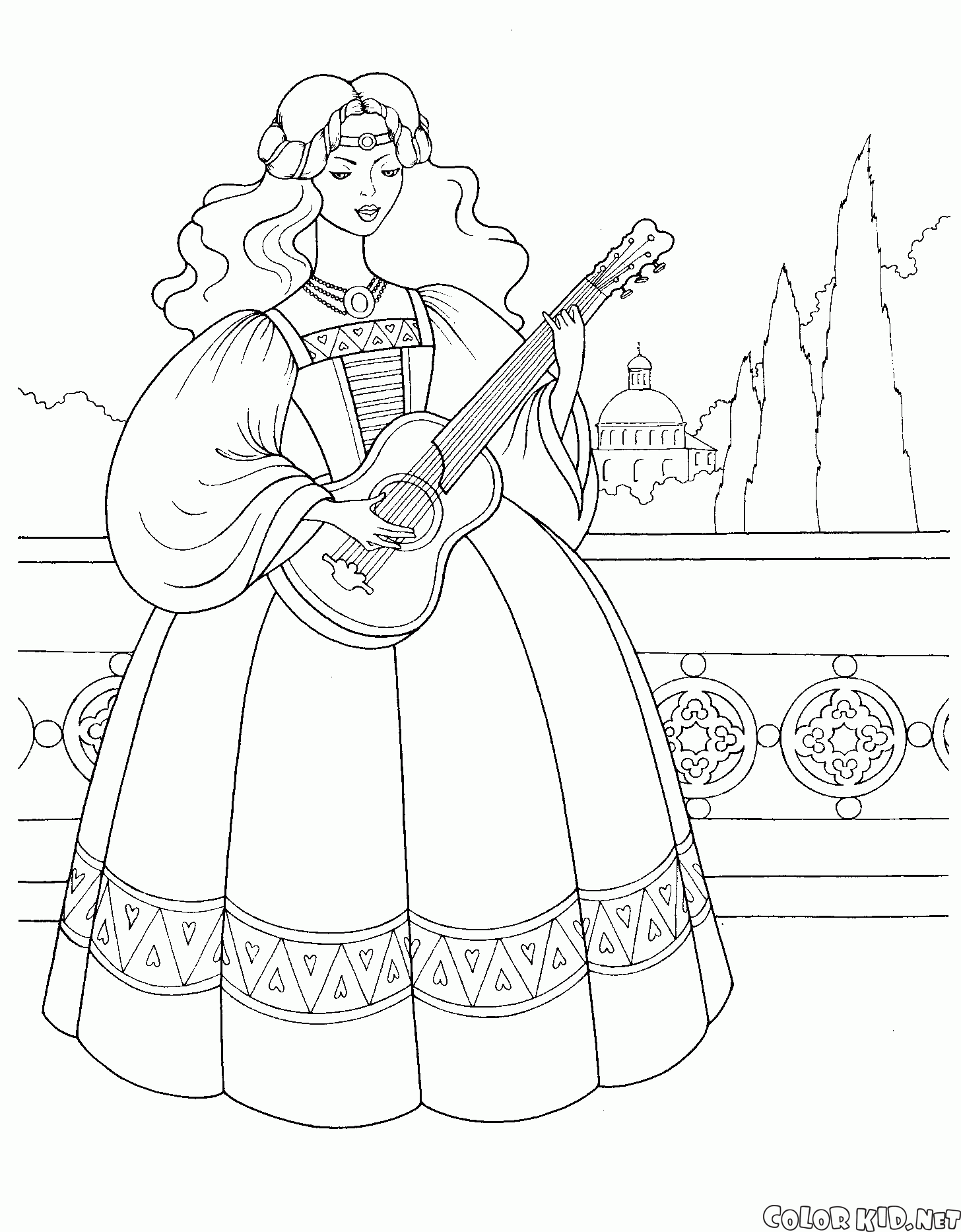Princess with a guitar