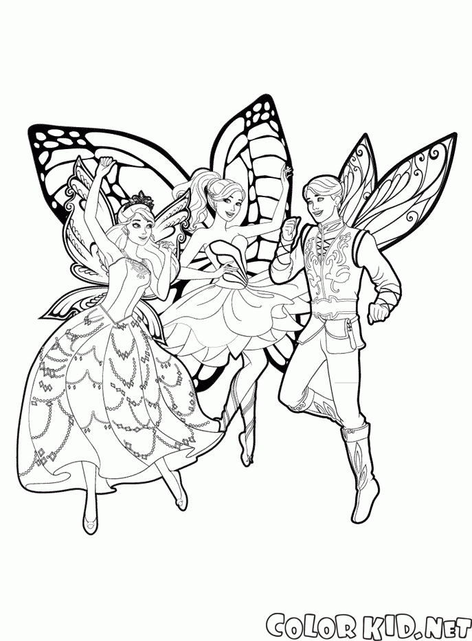 Fairy butterflies are having fun