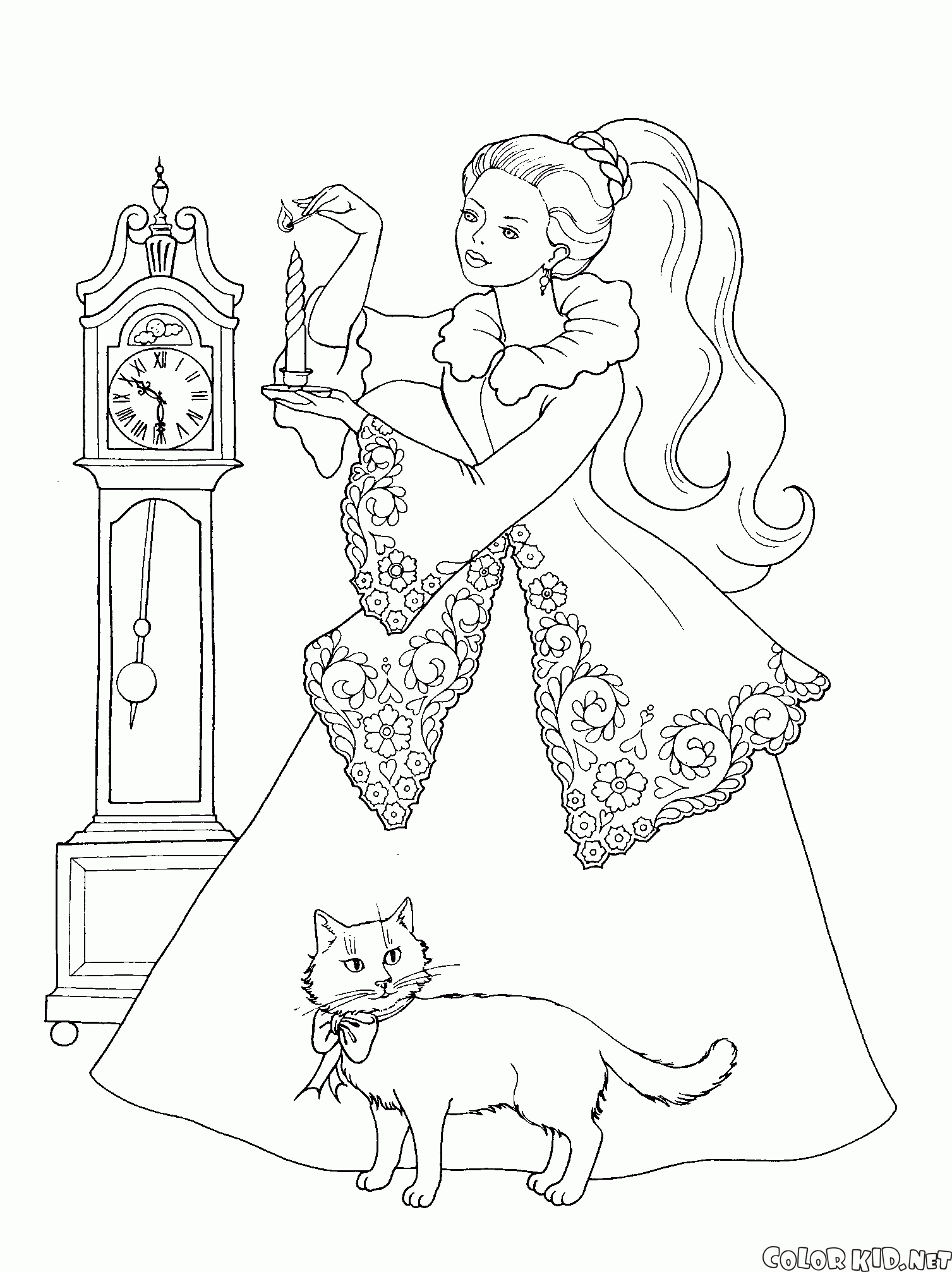 Princess and cat