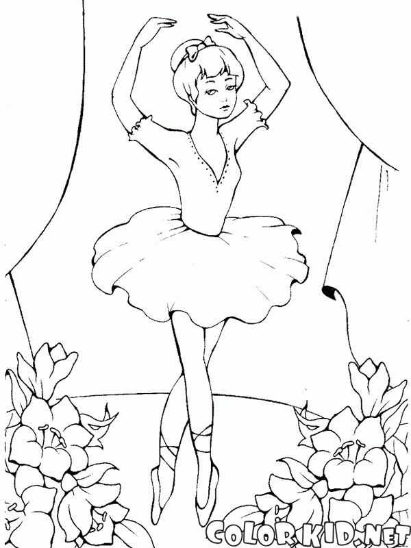 Ballerina and flowers
