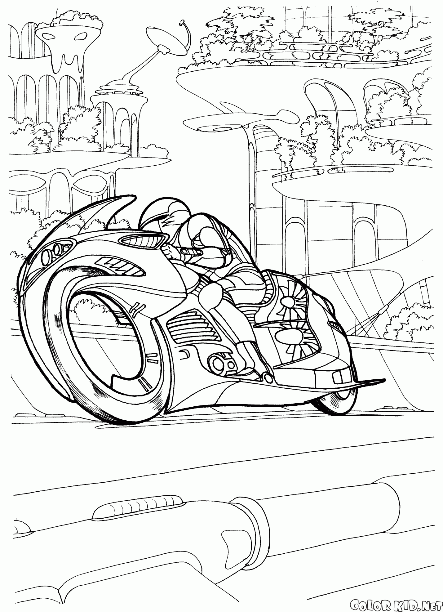 A prototype motorcycle