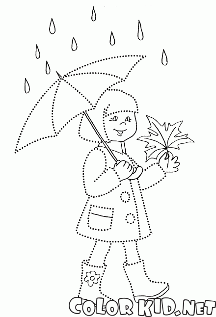 Girl under the umbrella