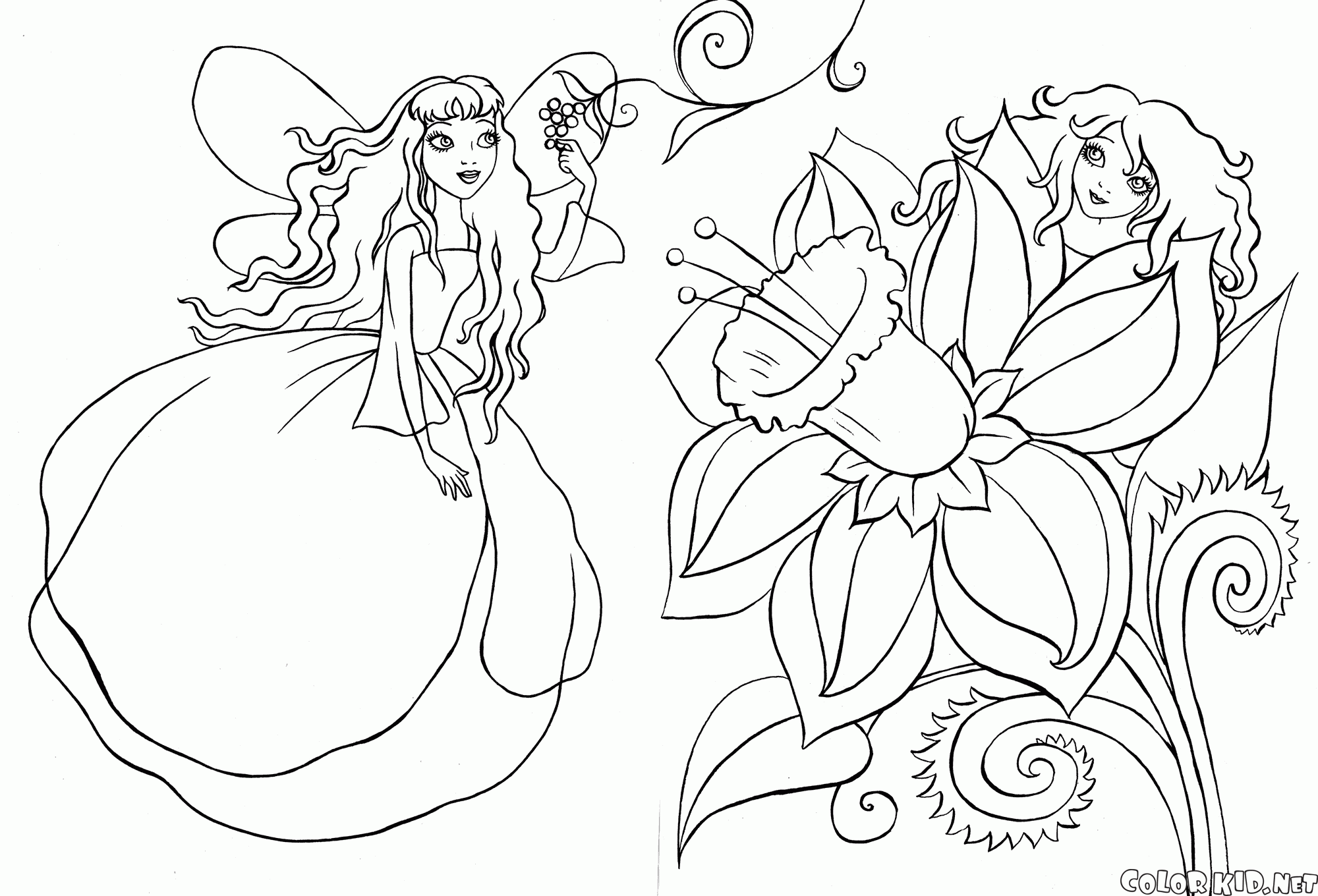 Princesa elfo escocesa - Retornar à infância - Coloring Pages for