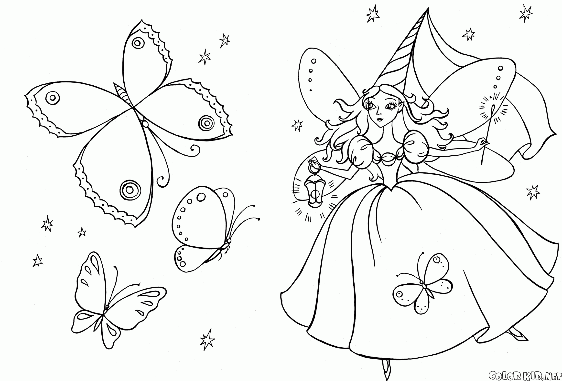 Fairy in a beautiful garden