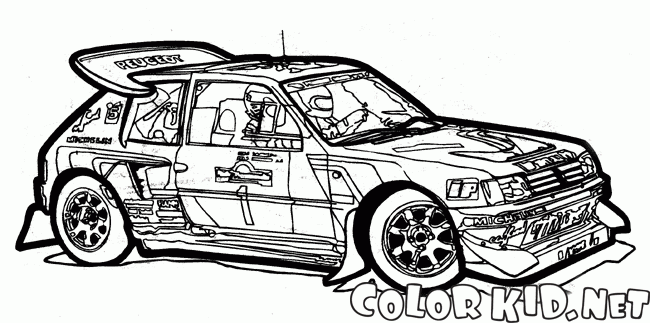 Gambar Coloring Page Rally Car 1985 Pages Cars di Rebanas - Rebanas