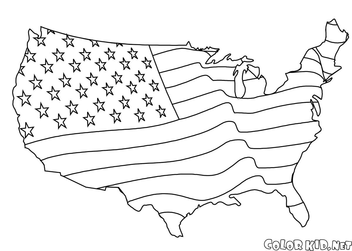 American flag Map
