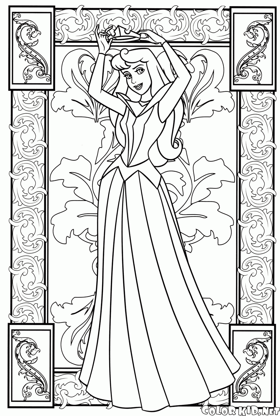 Coloring page   Sleeping Beauty
