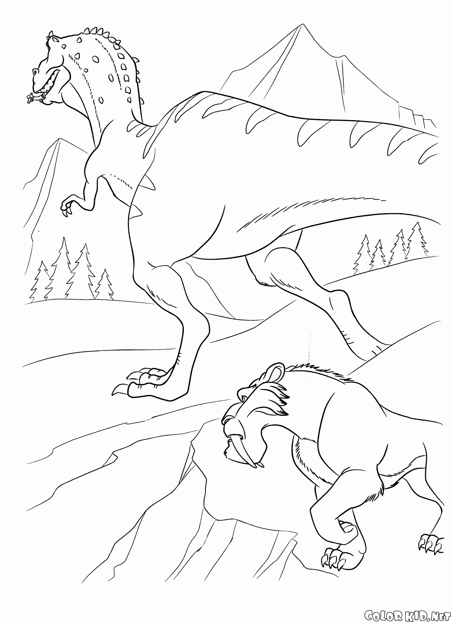 Coloring Page - Ice Age: Dawn Of The Dinosaurs