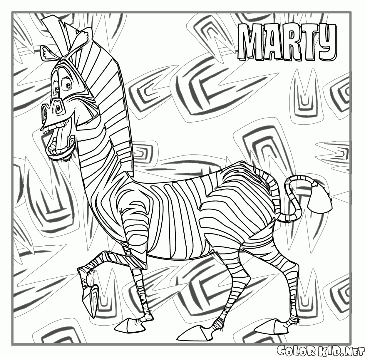 Download Coloring page - Madagascar