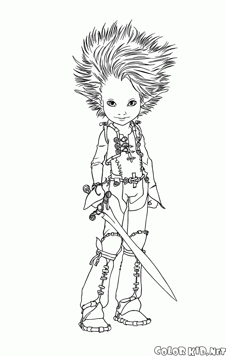 coloring page  arthur and the minimoys