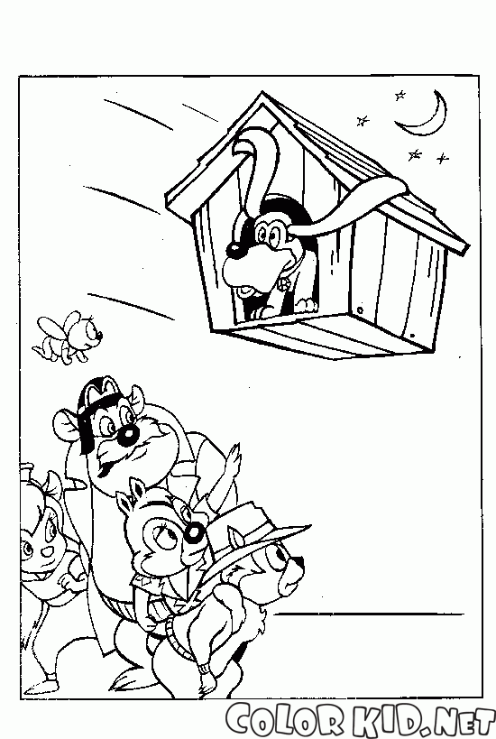 Coloring page - Chip and Dale Rescue Rangers