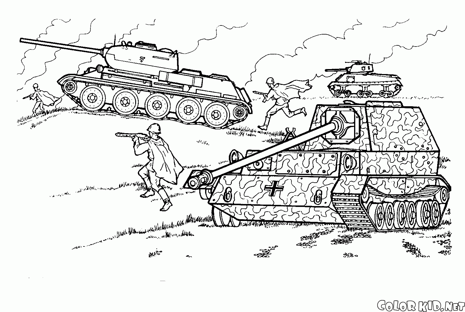 Coloring page - Tanks