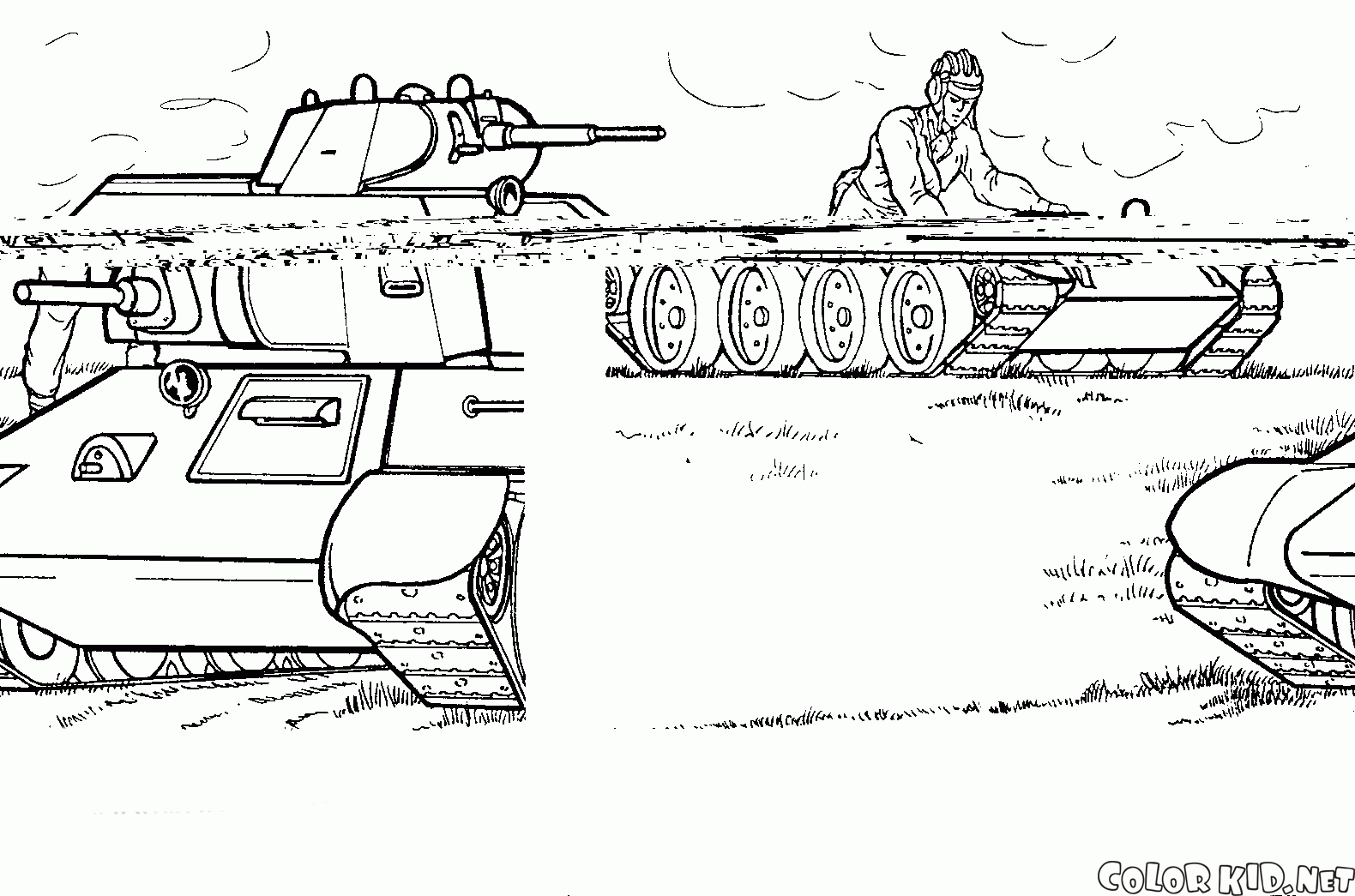 Coloring page - Tanks