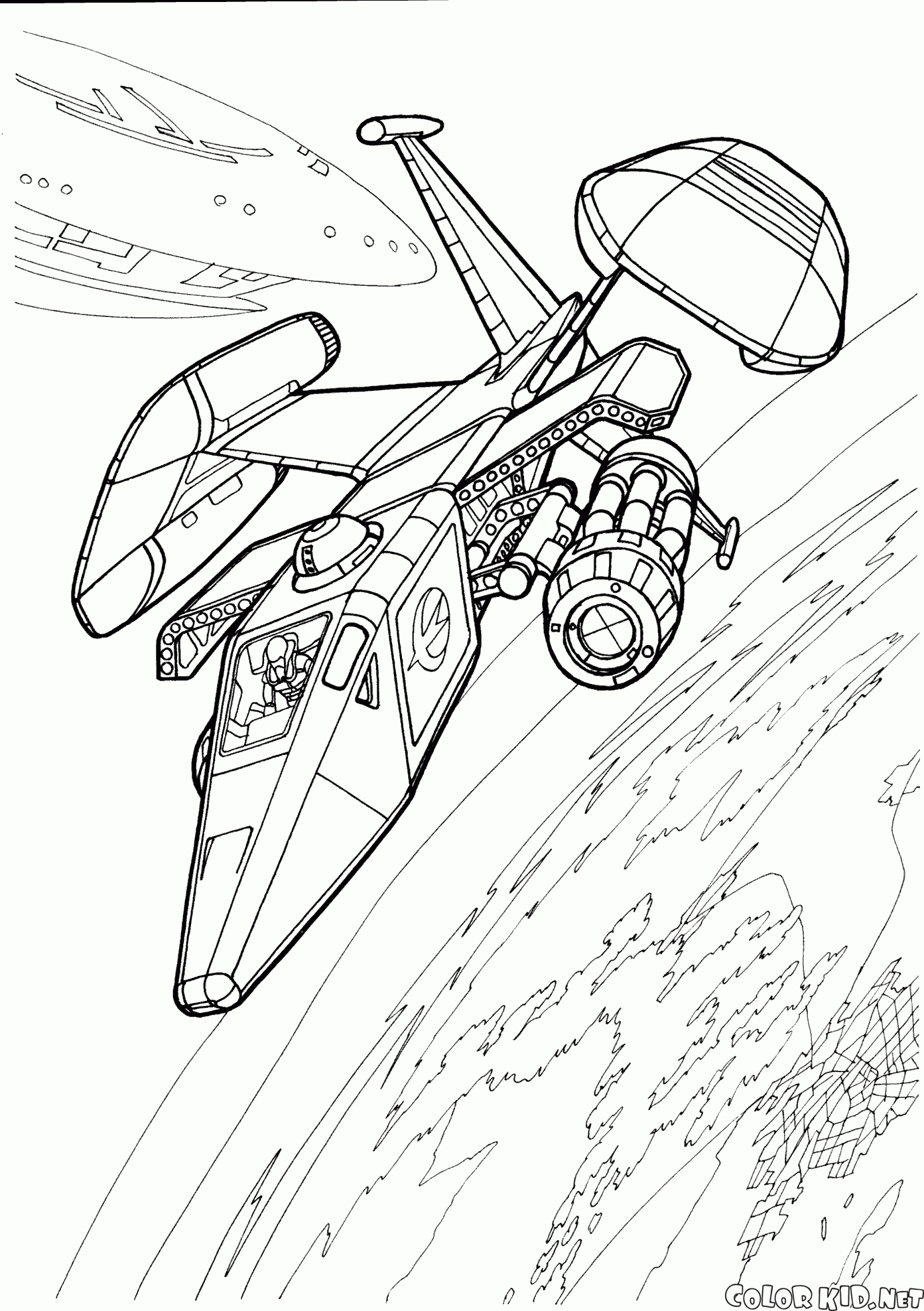 Coloring page - Futuristic vehicles