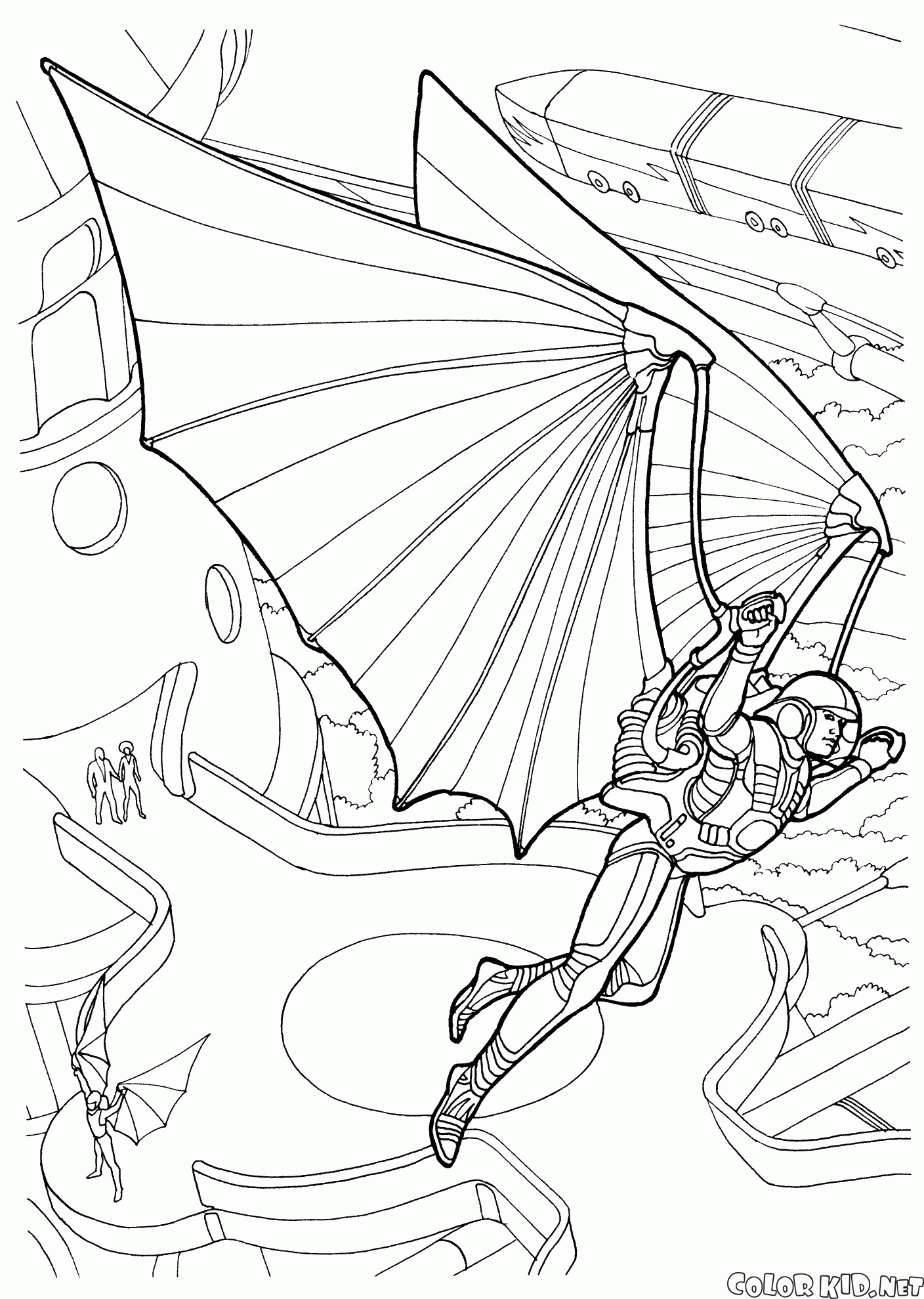 Coloring page - Futuristic vehicles