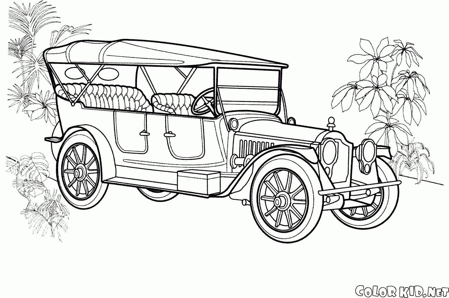 Coloring page - Antique cars