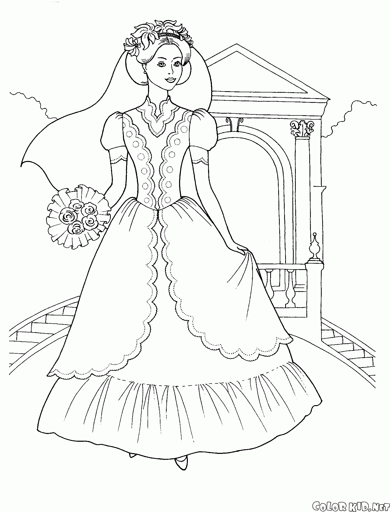 Beautiful Bride Coloring Pages Coloring Pages