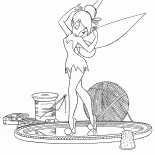 Tinkerbell admires herself
