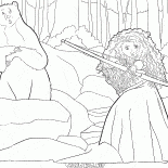 Merida with a bow in her hands