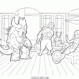 The team in combat suits