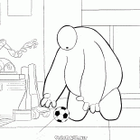Robot Baymax and ball