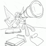 Scribble and his telescope